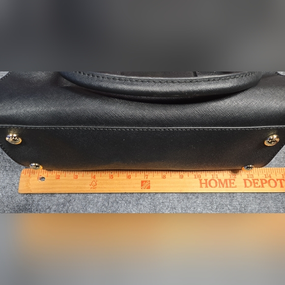 Michael Kors Hamilton EW East West Satchel Black Hamilton Leather Gold bag - Picture 11 of 14